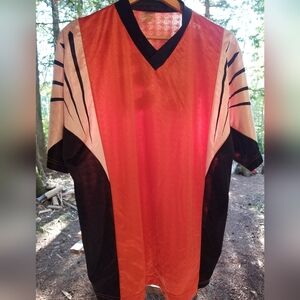 Tigers Football FC Jersey Sport Sphere #25 Pattern Fabric Short Sleeve Collar